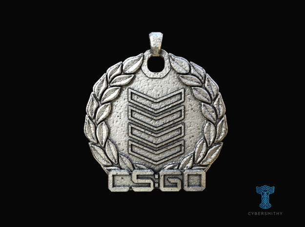 CS:GO - Silver 4 Pendant in Polished Silver