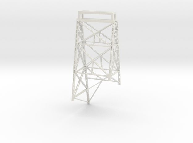 Keddie Wye Bridge Pier Tower 3 N scale in White Natural Versatile Plastic
