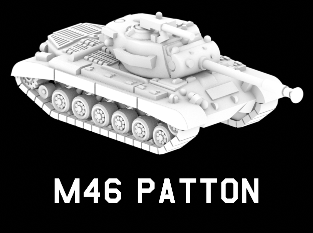 M46 Patton in White Natural Versatile Plastic: 1:220 - Z