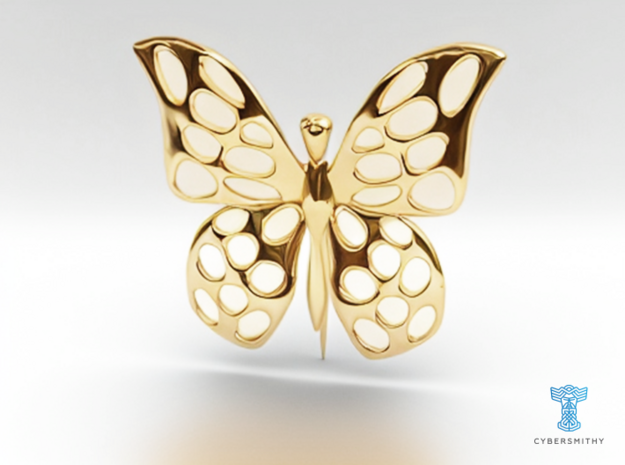 Visland Butterfly Pin in 14k Gold Plated Brass