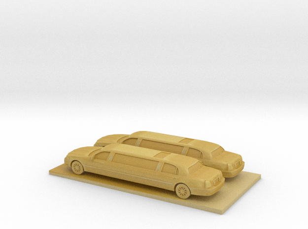 1/200 2X 2007 Lincoln  Stretch Limo Shell in Tan Fine Detail Plastic