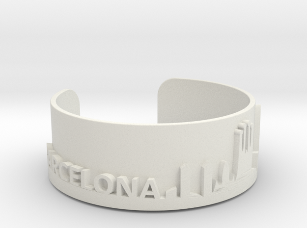 Barcellona Skyline Ring in White Natural Versatile Plastic