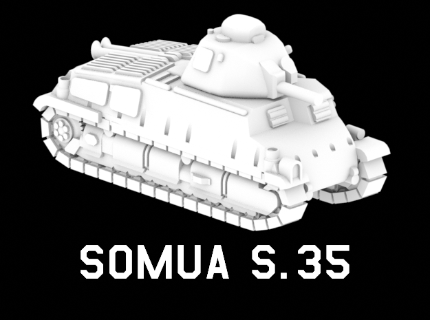 SOMUA S.35 in White Natural Versatile Plastic: 1:220 - Z