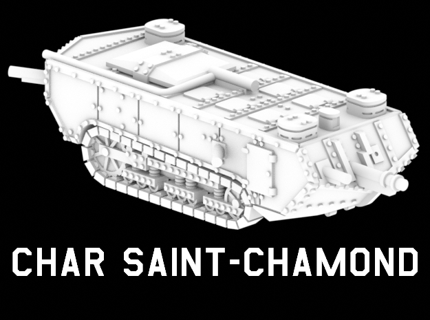 Char Saint-Chamond in White Natural Versatile Plastic: 1:220 - Z