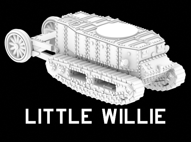 Little Willie in White Natural Versatile Plastic: 1:220 - Z