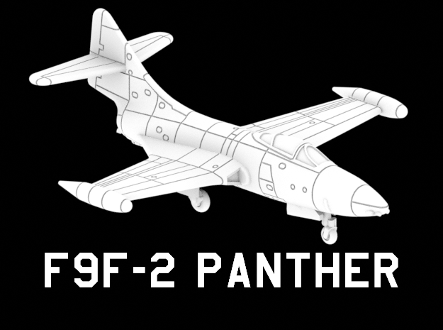 F9F-2 Panther in White Natural Versatile Plastic: 1:220 - Z