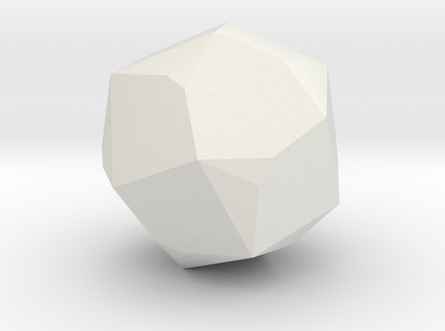 06. Self Dual Tetracontahedron Pattern 2 - 1in in White Natural Versatile Plastic
