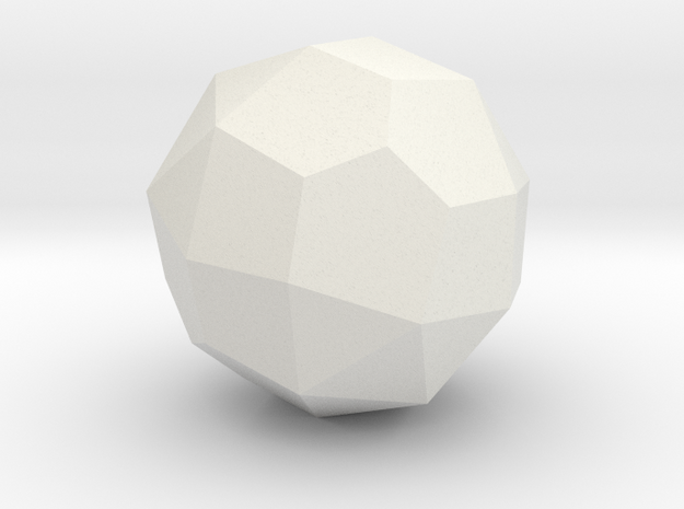 08. Self Dual Tetracontahedron Pattern 4 - 1in in White Natural Versatile Plastic
