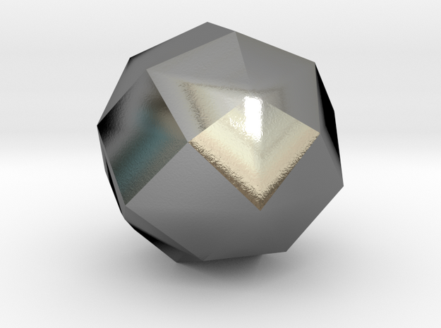 09. Self Dual Tetracontahedron Pattern 5 - 10mm in Polished Silver
