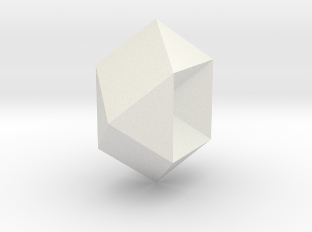 04. Rhombic Dodecahemioctahedron - 1in in White Natural Versatile Plastic