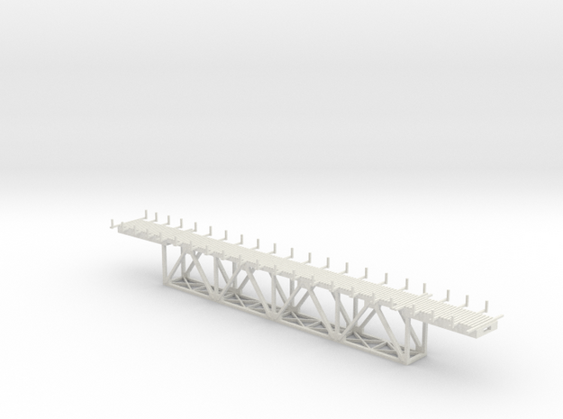 Keddie Wye Bridge Section 5 N scale in White Natural Versatile Plastic