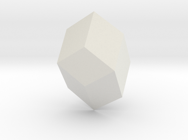 02. Blinski's Dodecahedron - 1in in White Natural Versatile Plastic
