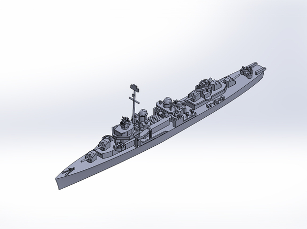 1/1250 Fletcher class Destroyer late type in Tan Fine Detail Plastic