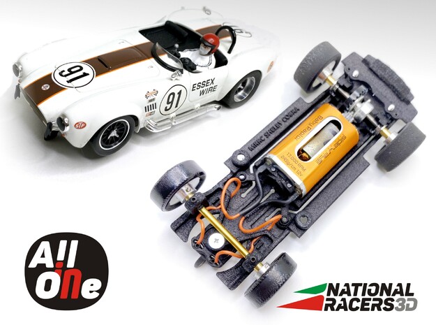 Chassis for MRRC Shelby Cobra 427 (AiO_In) in Black PA12
