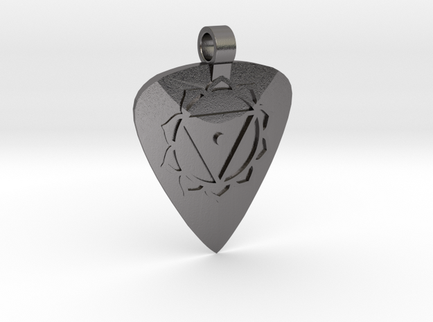 Manipura Guitar Pick Pendant in Processed Stainless Steel 316L (BJT)