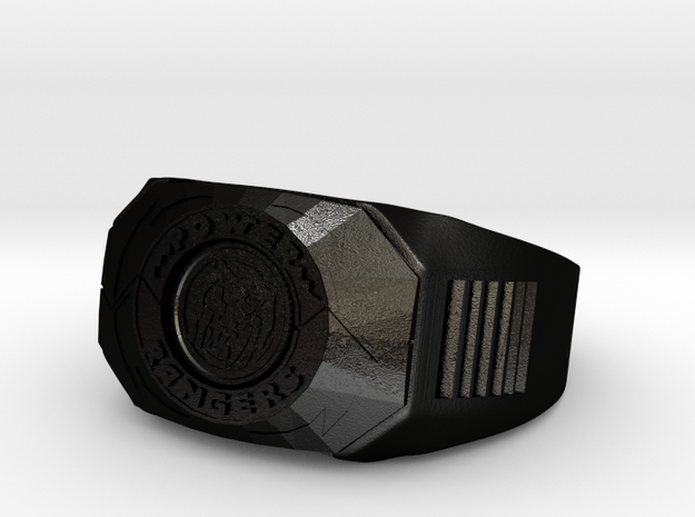 Yellow Power Ranger Morpher Ring Size 11 in Matte Black Steel