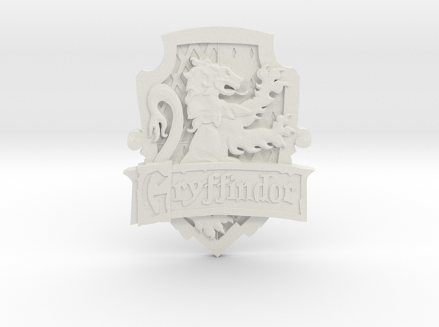 Gryffindor House Badge - Harry Potter in White Natural Versatile Plastic