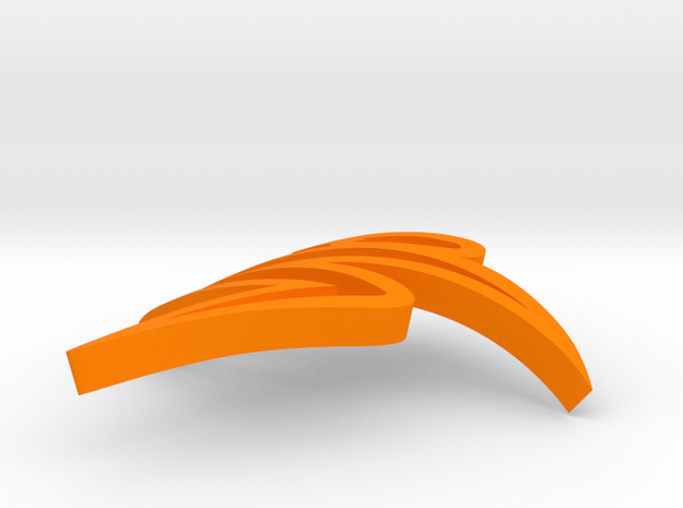 SantaCruz bicycle front logo - Width 36 mm in Orange Processed Versatile Plastic