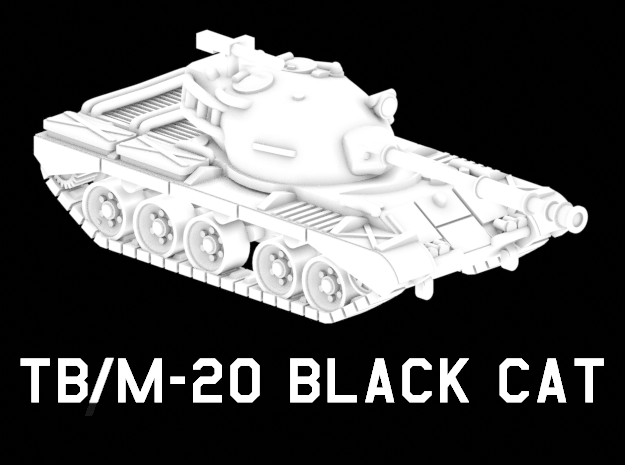 TB/M-20 Black Cat in White Natural Versatile Plastic: 1:220 - Z