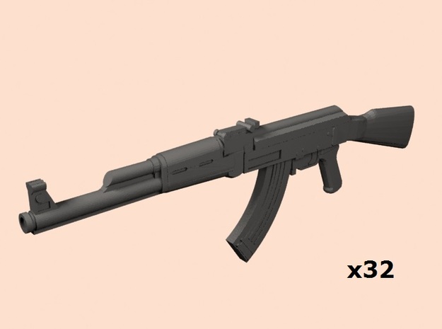 1/35 AK-47 assault rifles in Clear Ultra Fine Detail Plastic