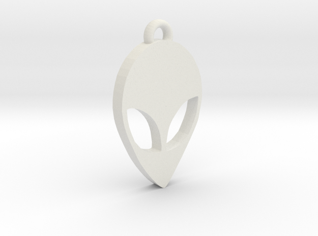 Alien keychain in White Natural Versatile Plastic