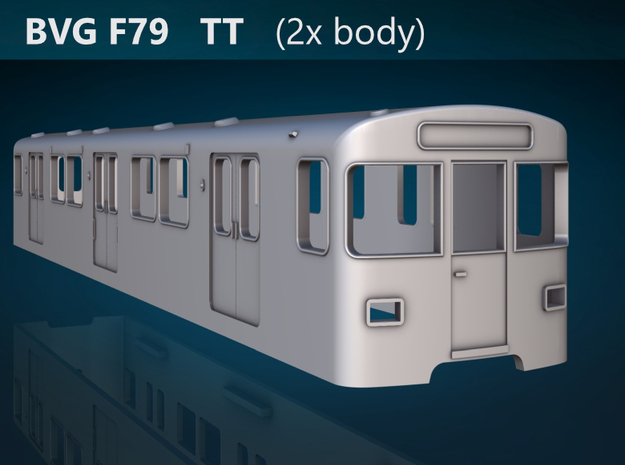 Berlin Baureihe F79  TT [2x body] in Tan Fine Detail Plastic
