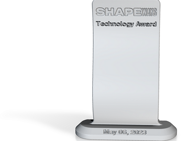 Digital-Shapeways Trophy with Logo and date in Shapeways Trophy with Logo and date
