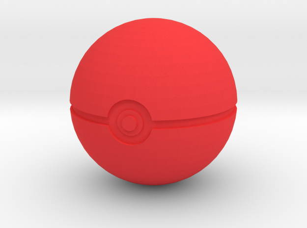 Pokeball in Red Processed Versatile Plastic