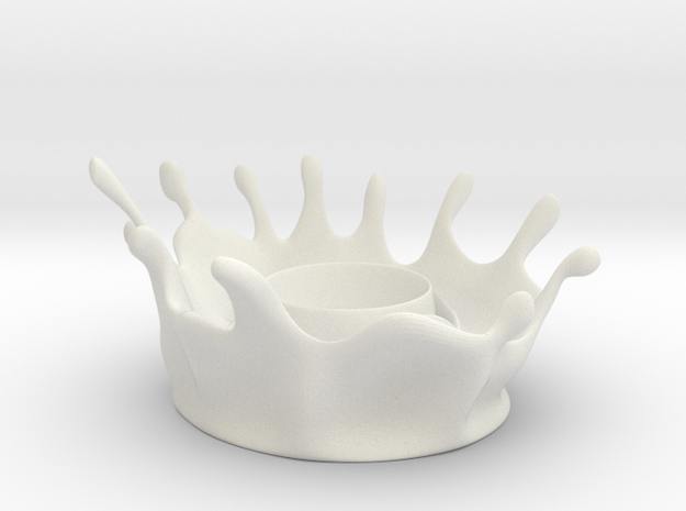 Dropped Egg holder in White Natural Versatile Plastic