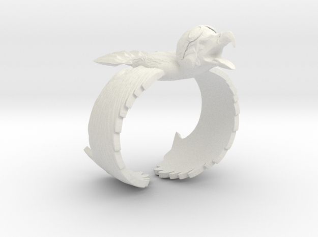 Eagle ring in White Natural Versatile Plastic