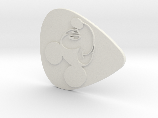 mickey mouse guitar pick in White Natural Versatile Plastic