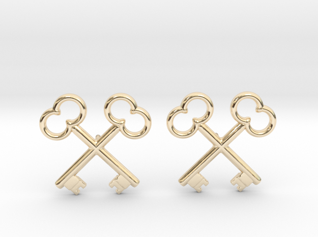 The Society of the Crossed Keys Lapel Pins in 14k Gold Plated Brass