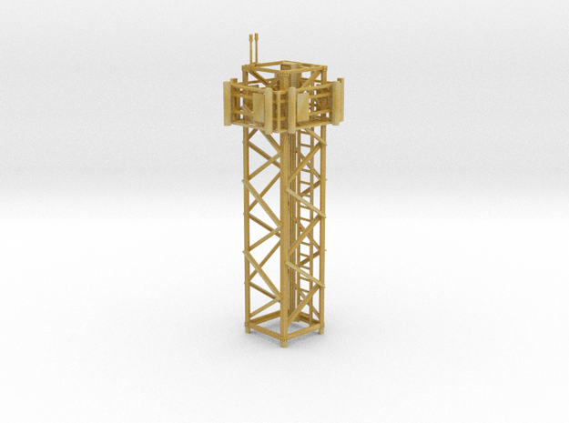 Building Rooftop Mounted Square Cell Tower 1/87   in Tan Fine Detail Plastic