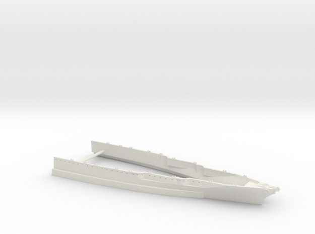 1/500 USS New Mexico (1944) Bow in White Natural Versatile Plastic