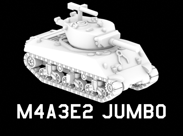 M4A3E2 "Jumbo" Sherman in White Natural Versatile Plastic: 1:220 - Z