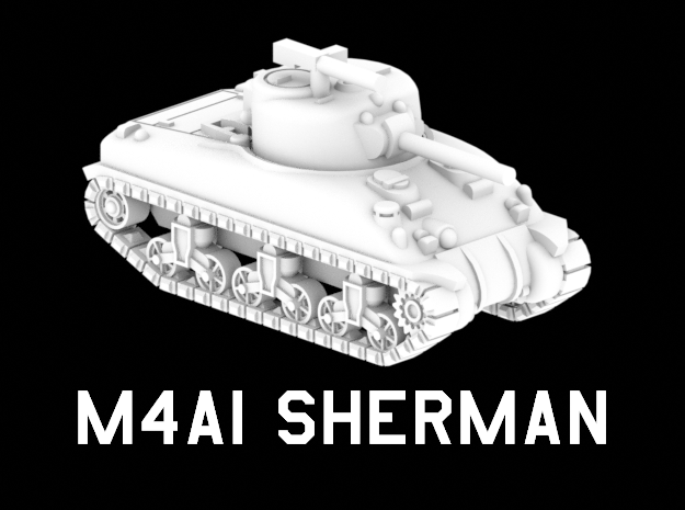 M4A1 Sherman in White Natural Versatile Plastic: 1:220 - Z