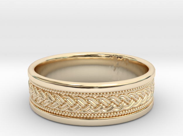 Fountain Ring Custom v3 size 8.5 in 14K Yellow Gold
