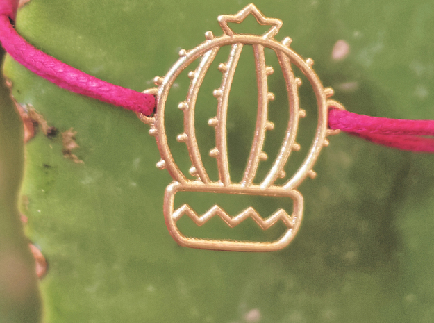 CactusBola-Bracelet in Polished Brass