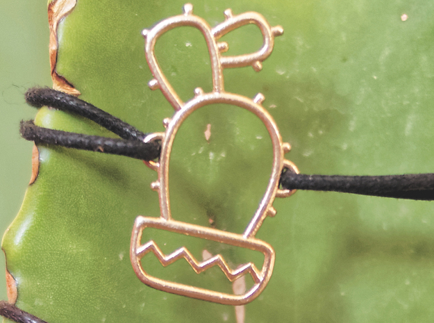 Cactus Ears Bracelet in Polished Brass