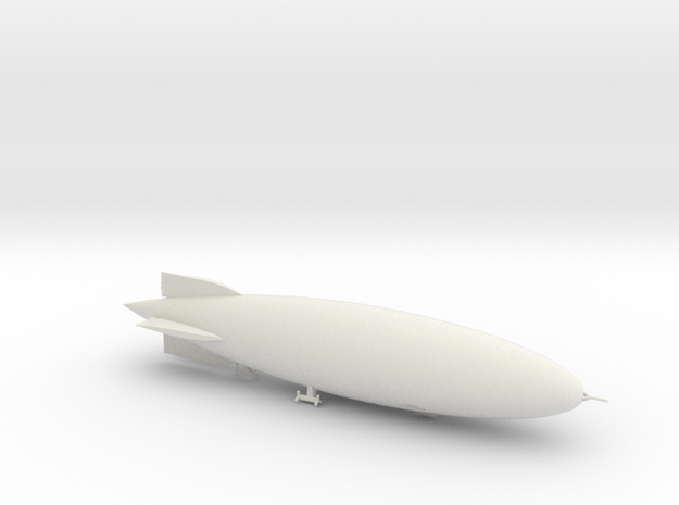 1/700 Scale R100 Airship in White Natural Versatile Plastic
