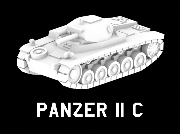 Panzer II C in White Natural Versatile Plastic: 1:220 - Z