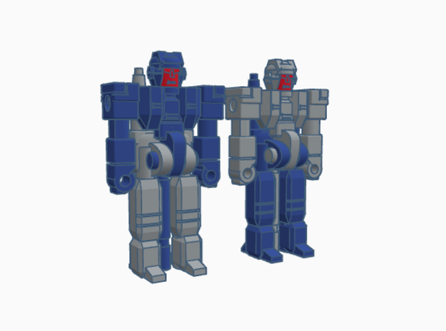 Scuffle and Tussle RoGunners  in Blue Processed Versatile Plastic: Large