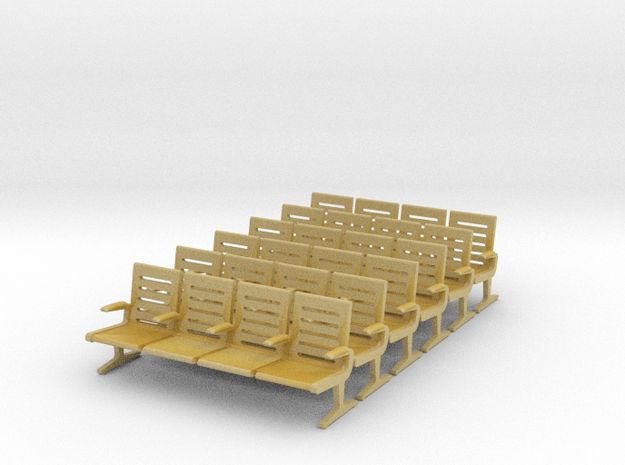 Modern Seat X 6. - 1 To 64 Scale in Tan Fine Detail Plastic