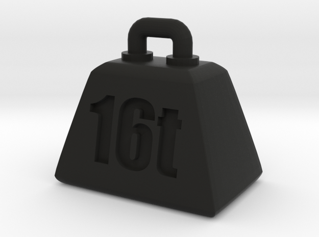 16t weight (Pendant-top) in Black Natural Versatile Plastic
