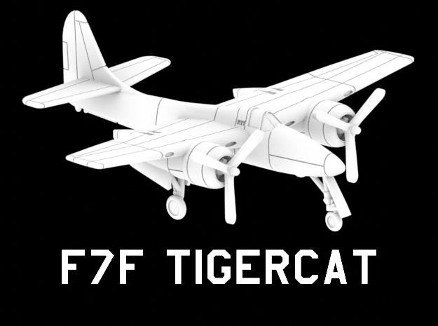 F7F Tigercat in White Natural Versatile Plastic: 1:220 - Z