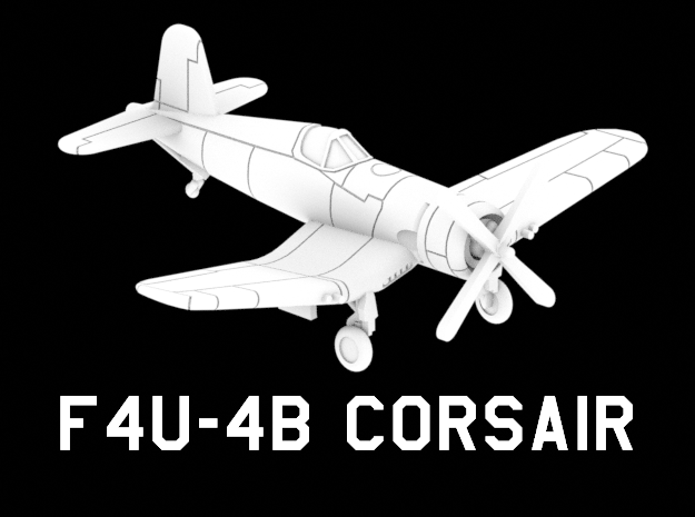 F4U-4B Corsair in White Natural Versatile Plastic: 1:220 - Z