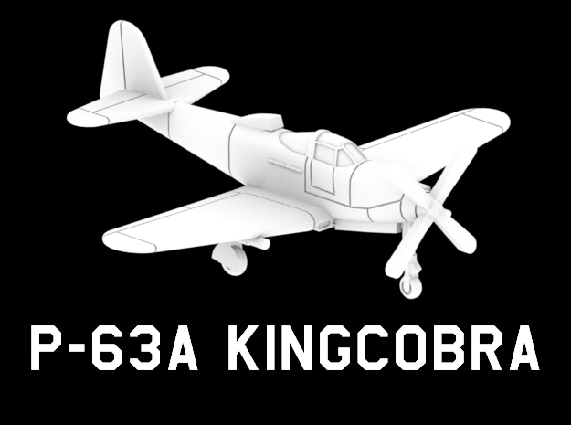 P-63A Kingcobra in White Natural Versatile Plastic: 1:220 - Z