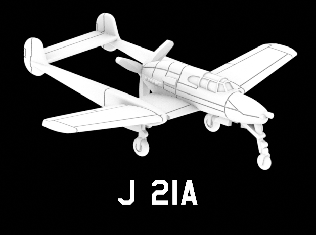 J 21A in White Natural Versatile Plastic: 1:220 - Z