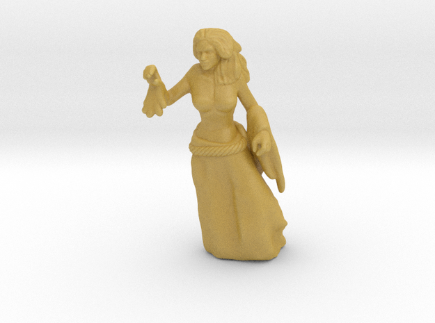 Lady Ghost HO scale 20mm miniature model horror in Tan Fine Detail Plastic
