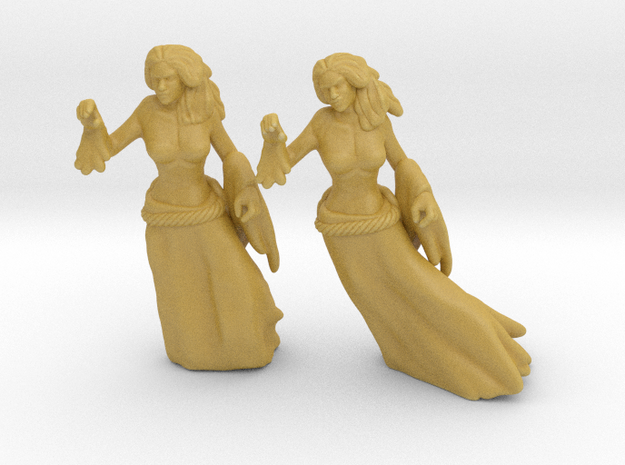 Lady Ghost HO scale 20mm miniature models set rpg in Tan Fine Detail Plastic